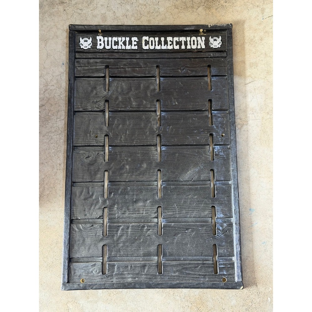 Vintage Great American Buckle Collection Store Display Board Molded Foam Sign